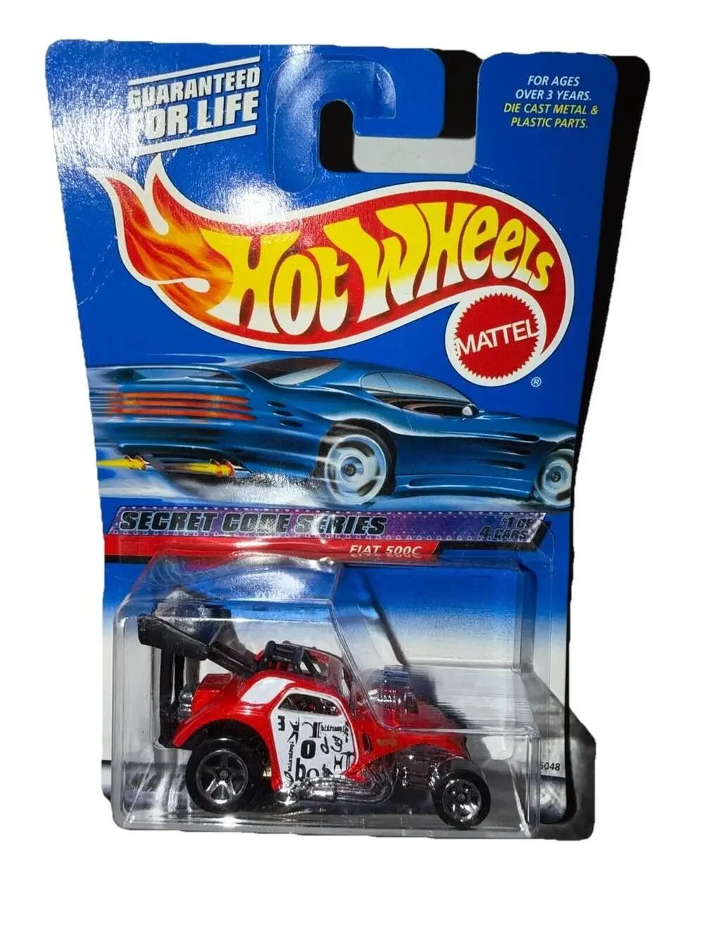 Hot Wheels Secret Code Series Fiat 500C No. 1/4 2000 Collector No. 045 Red